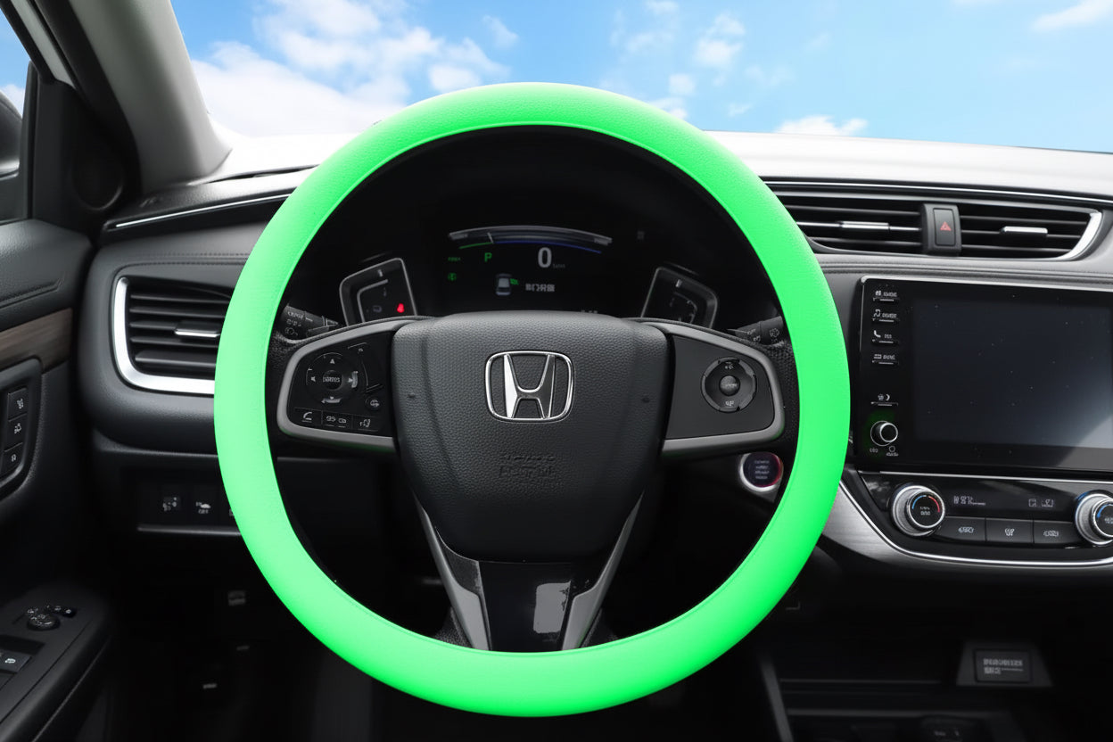 Non-Slip Silicone Steering Wheel Cover Summer Breathable Elastic Universal Fit 38Cm Car Steering Wheel Protector Accessory