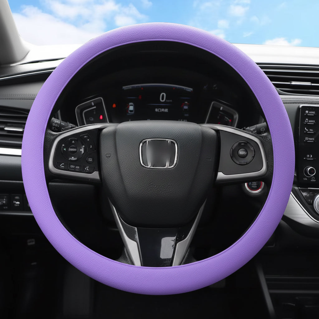 Non-Slip Silicone Steering Wheel Cover Summer Breathable Elastic Universal Fit 38Cm Car Steering Wheel Protector Accessory