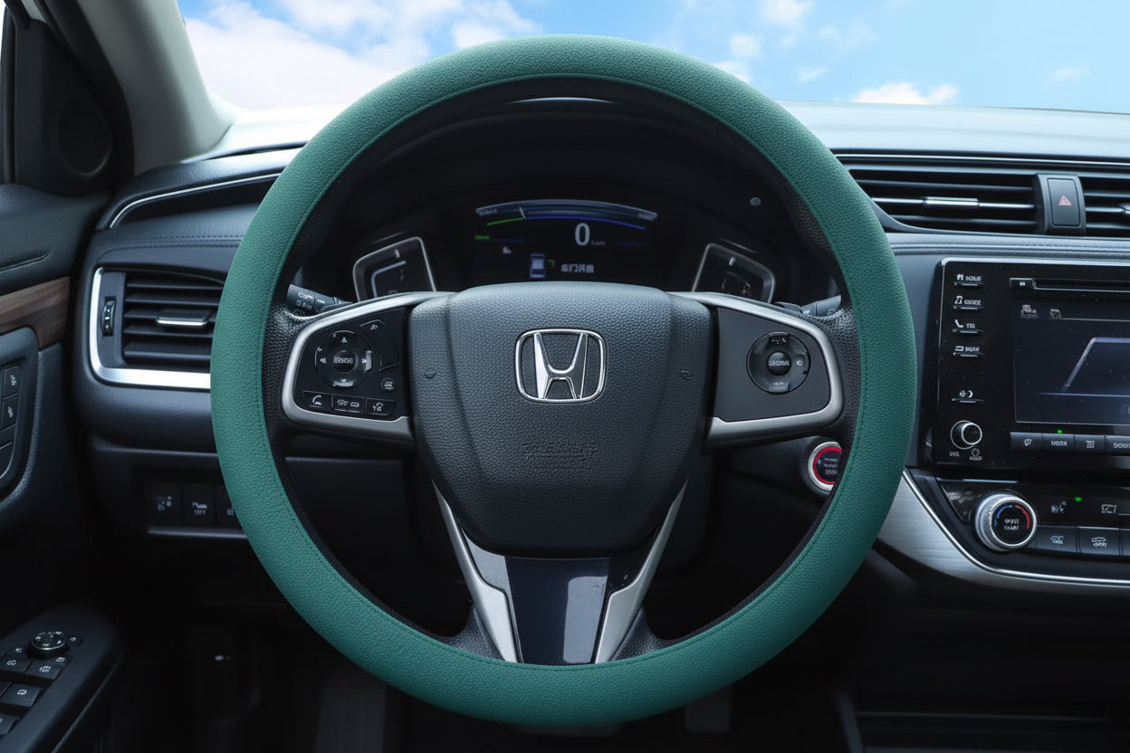 Non-Slip Silicone Steering Wheel Cover Summer Breathable Elastic Universal Fit 38Cm Car Steering Wheel Protector Accessory