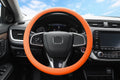 Non-Slip Silicone Steering Wheel Cover Summer Breathable Elastic Universal Fit 38Cm Car Steering Wheel Protector Accessory