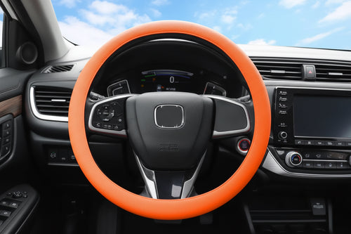Non-Slip Silicone Steering Wheel Cover Summer Breathable Elastic Universal Fit 38Cm Car Steering Wheel Protector Accessory