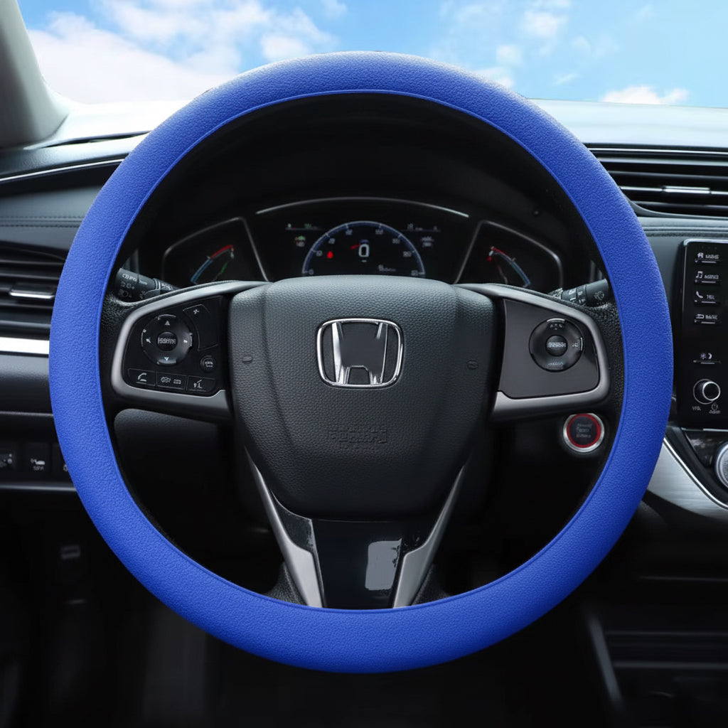 Non-Slip Silicone Steering Wheel Cover Summer Breathable Elastic Universal Fit 38Cm Car Steering Wheel Protector Accessory